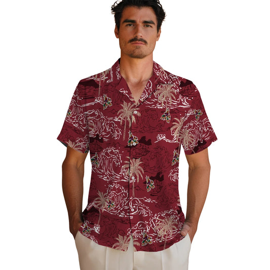 Arizona Coyotes Hawaiian Shirt - Wave Palm – Moonbestprint