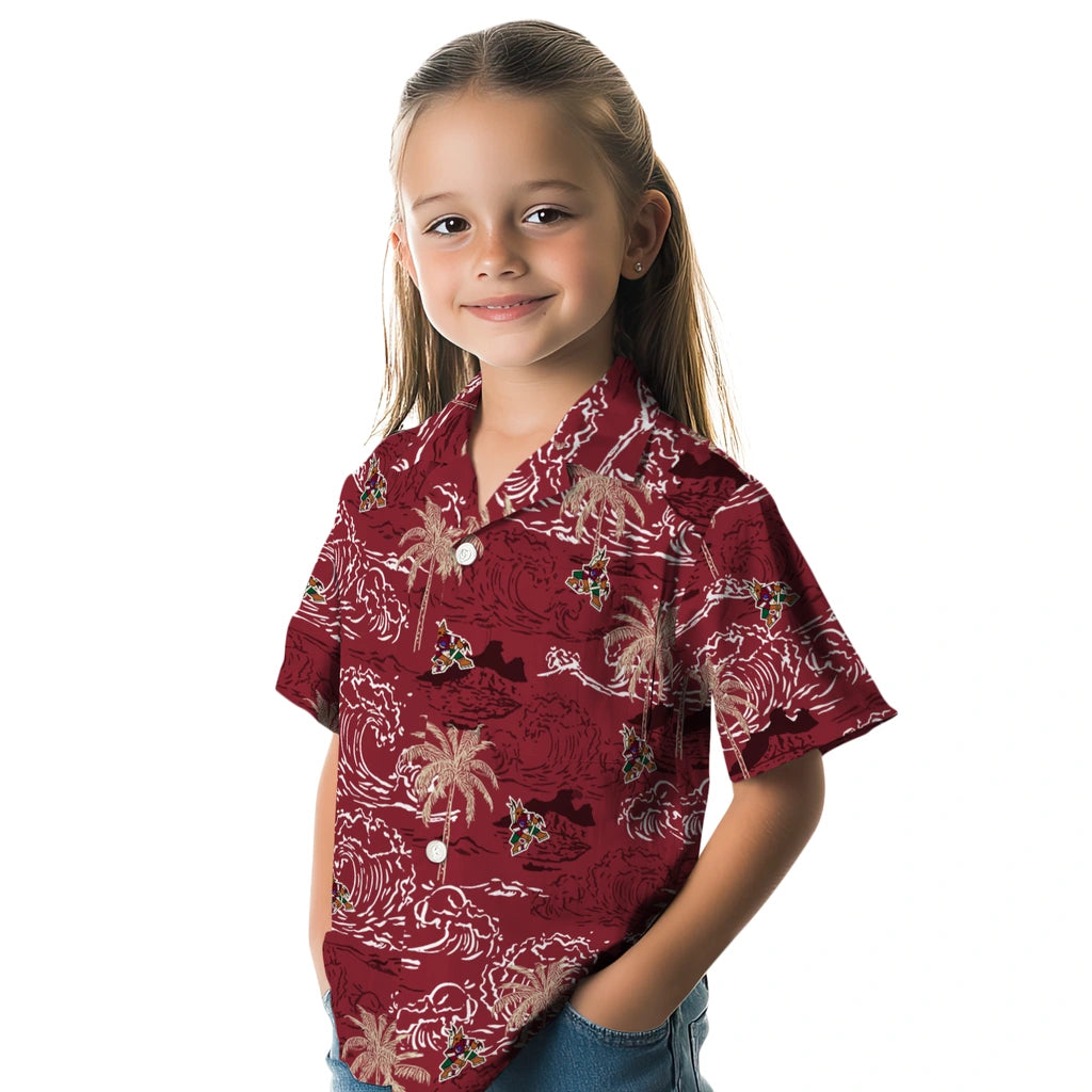 Arizona Coyotes Hawaiian Shirt - Wave Palm – Moonbestprint