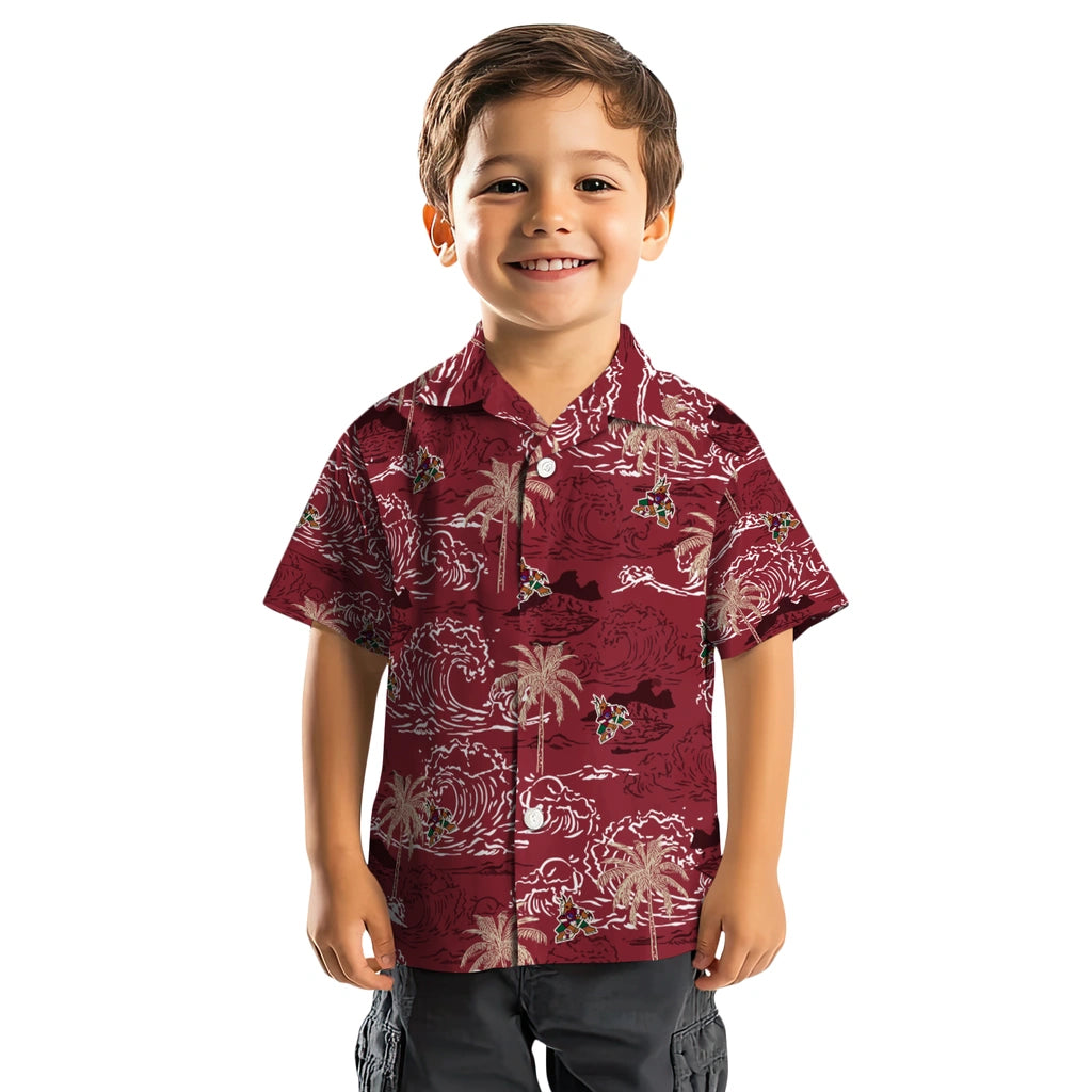 Arizona Coyotes Hawaiian Shirt - Wave Palm – Moonbestprint