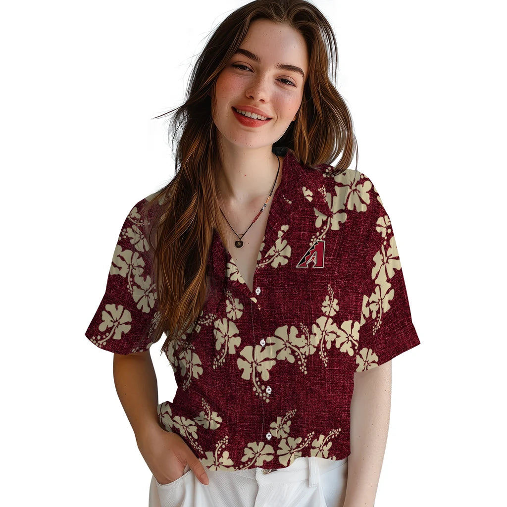 Arizona Diamondbacks Hawaiian Shirt - 50th State Flower | Moonbestprint