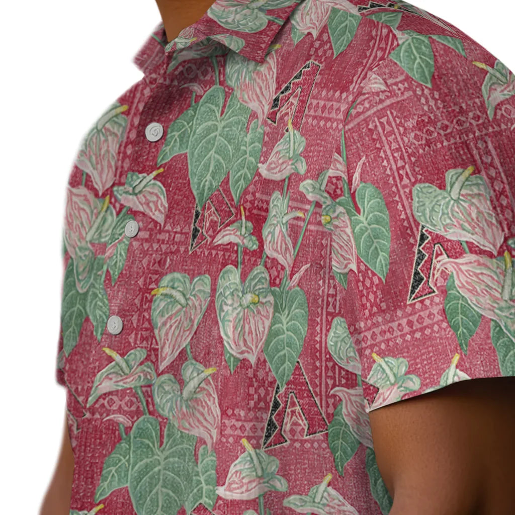 Arizona Diamondbacks Hawaiian Shirt - Anthurium Overlay | Moonbestprint