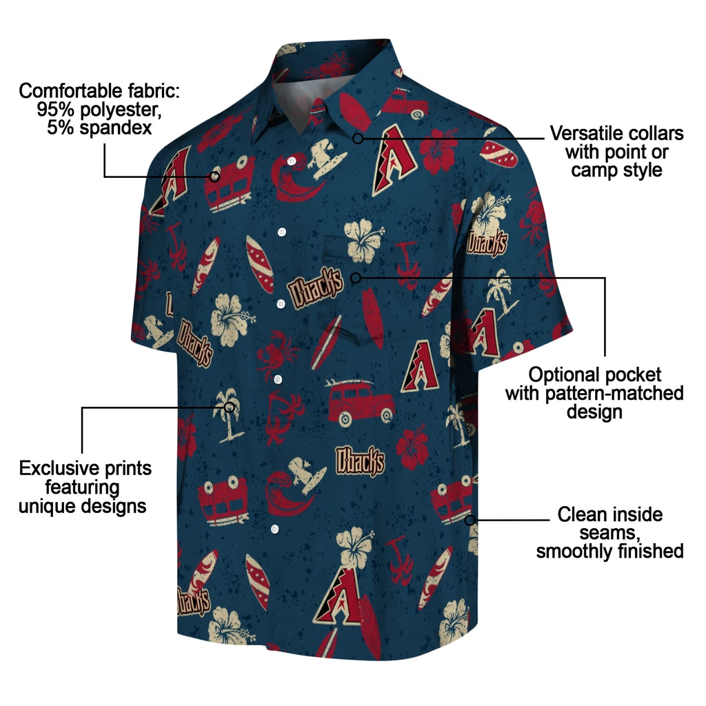 Arizona Diamondbacks Hawaiian Shirt - Beach Vibe | Moonbestprint