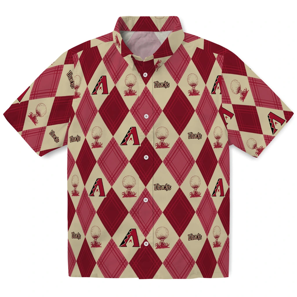 Arizona Diamondbacks Hawaiian Shirt - Golfing Plaid | Moonbestprint