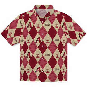 Arizona Diamondbacks Hawaiian Shirt - Golfing Plaid | Moonbestprint