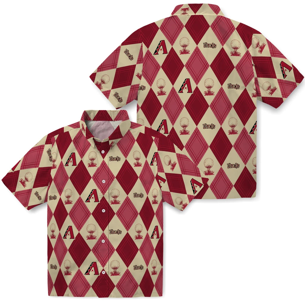 Arizona Diamondbacks Hawaiian Shirt - Golfing Plaid | Moonbestprint