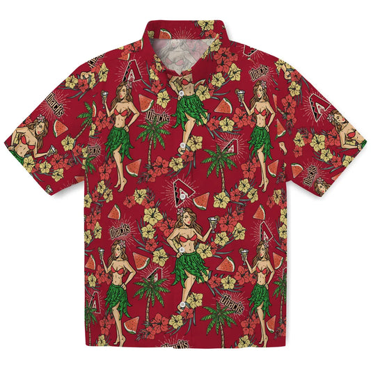 Arizona Diamondbacks Hawaiian Shirt - Hawaiian Girls Design | Moonbestprint