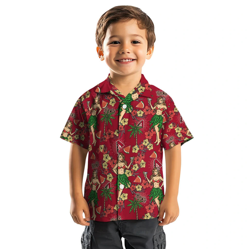 Arizona Diamondbacks Hawaiian Shirt - Hawaiian Girls Design | Moonbestprint