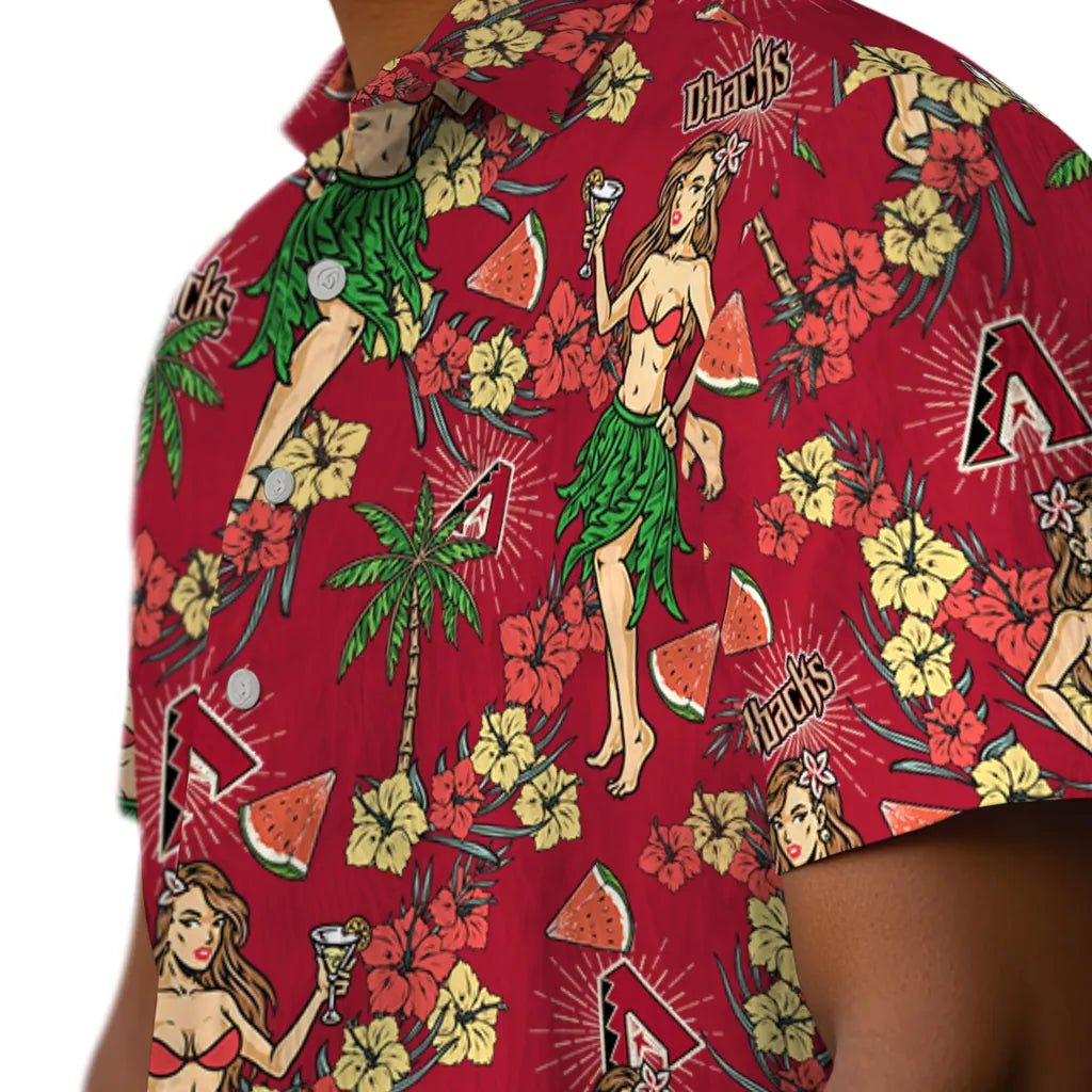 Arizona Diamondbacks Hawaiian Shirt - Hawaiian Girls Design | Moonbestprint