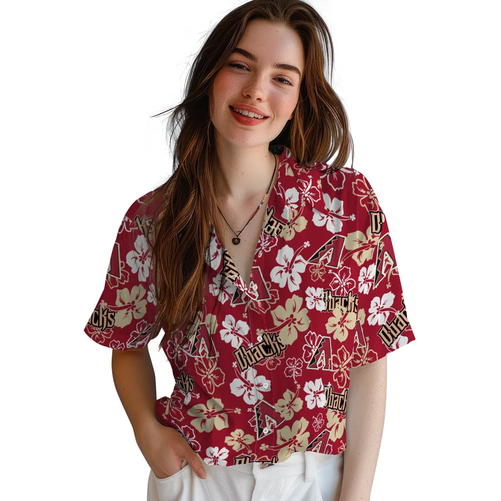 Arizona Diamondbacks Hibiscus Bloom Hawaiian Shirt – Moonbestprint