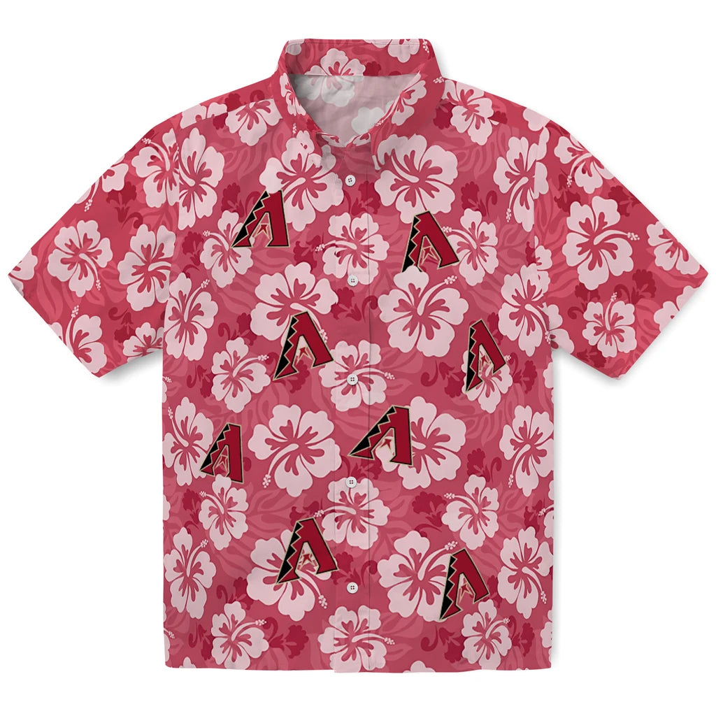 Arizona Diamondbacks Hawaiian Shirt - Hibiscus Cluster | Moonbestprint