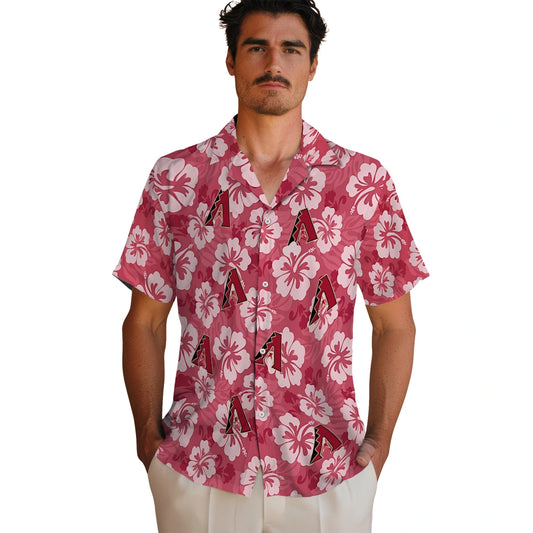 Arizona Diamondbacks Hawaiian Shirt - Hibiscus Cluster | Moonbestprint