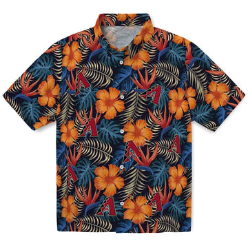 Arizona Diamondbacks Hawaiian Shirt - Hibiscus Foliage | Moonbestprint