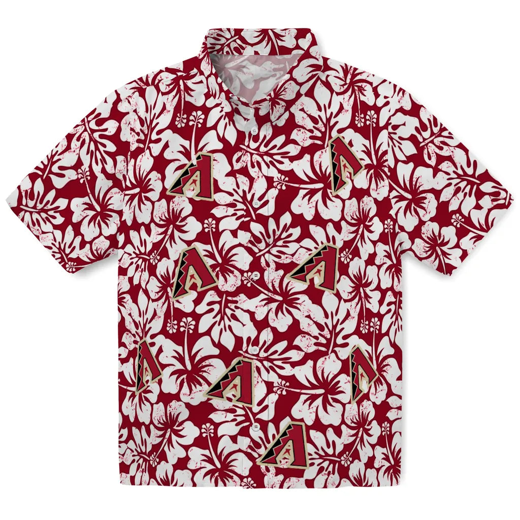 Arizona Diamondbacks Hawaiian Shirt - Hibiscus Motif | Moonbestprint