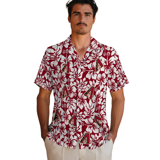 Arizona Diamondbacks Hawaiian Shirt - Hibiscus Motif | Moonbestprint