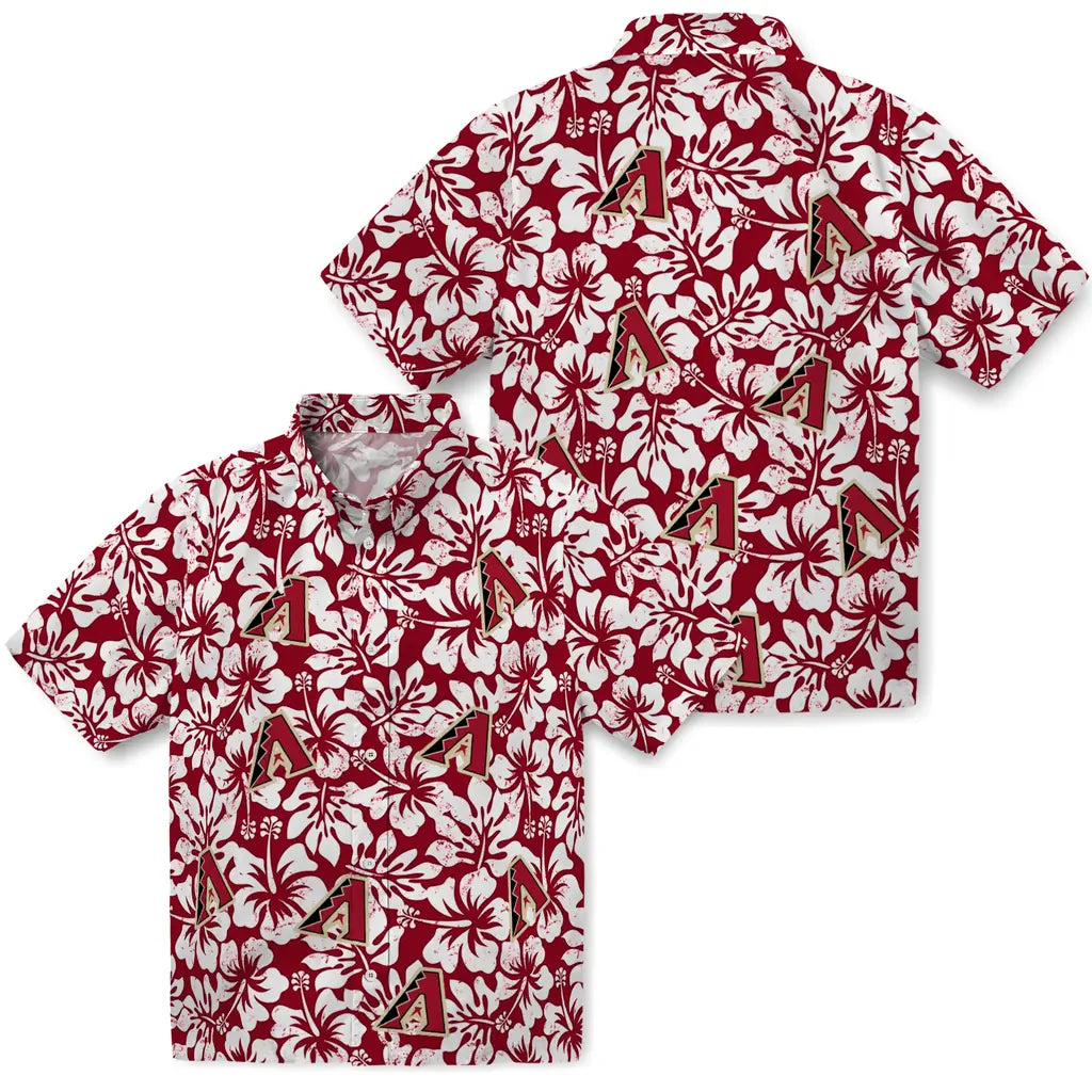 Arizona Diamondbacks Hawaiian Shirt - Hibiscus Motif | Moonbestprint