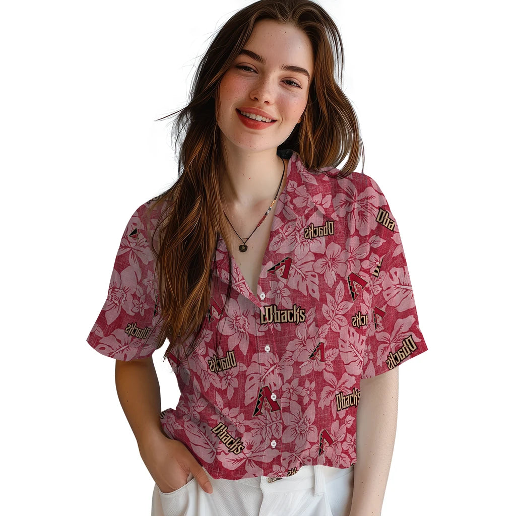 Arizona Diamondbacks Hawaiian Shirt - Hibiscus Oasis | Moonbestprint