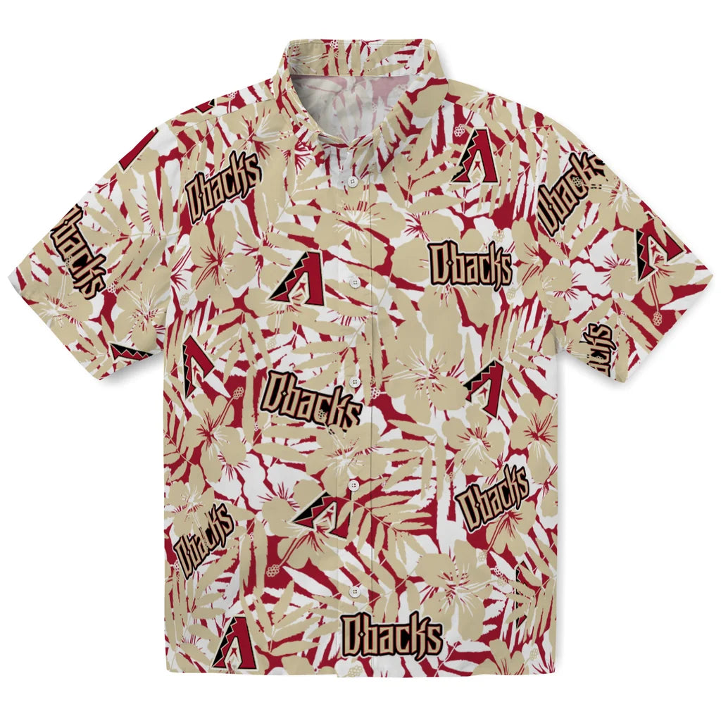 Arizona Diamondbacks Hawaiian Shirt - Hibiscus Overlay | Moonbestprint