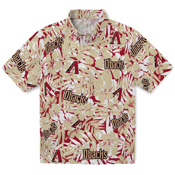 Arizona Diamondbacks Hawaiian Shirt - Hibiscus Overlay | Moonbestprint