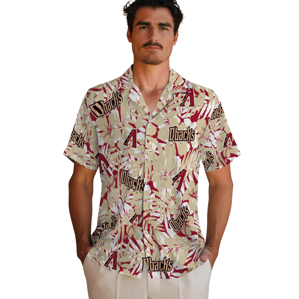 Arizona Diamondbacks Hawaiian Shirt - Hibiscus Overlay | Moonbestprint