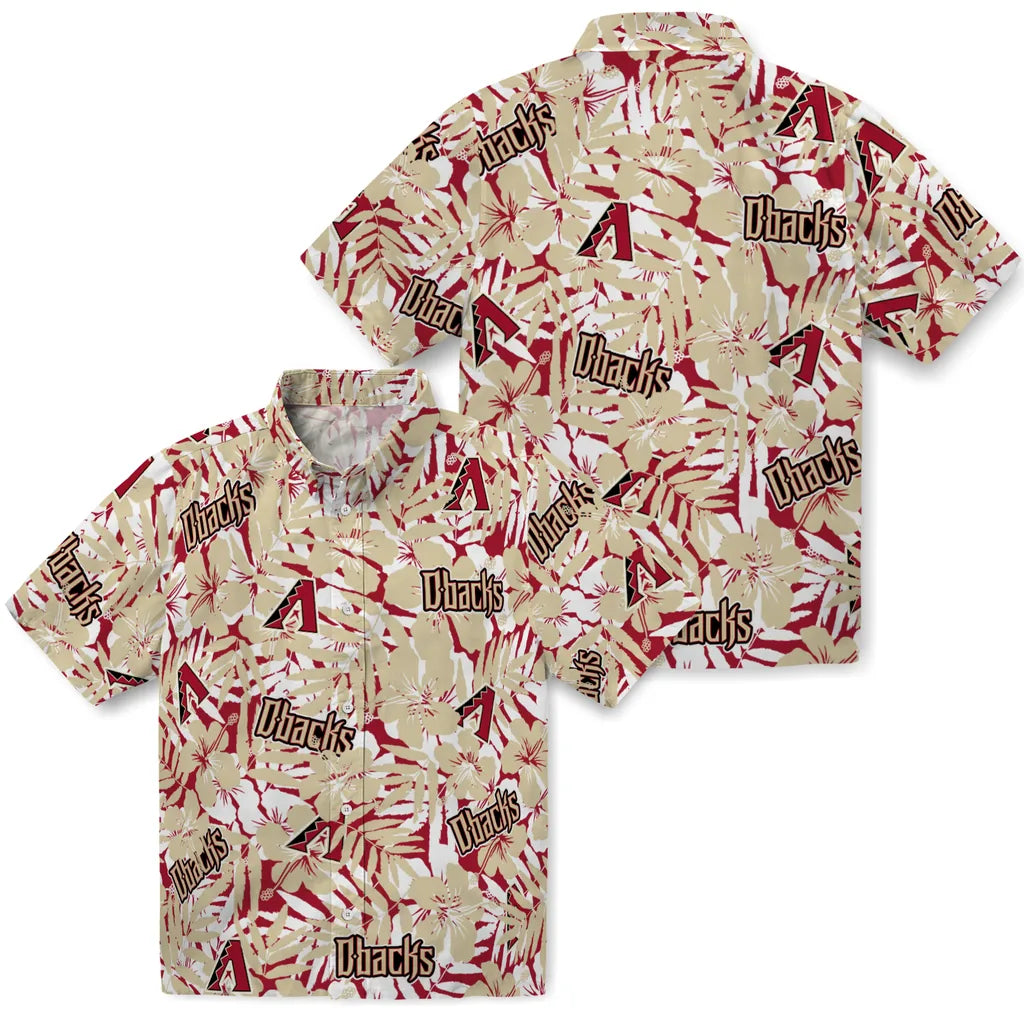 Arizona Diamondbacks Hawaiian Shirt - Hibiscus Overlay | Moonbestprint