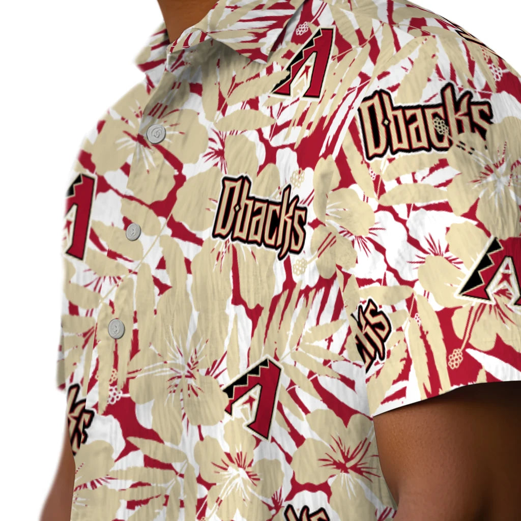Arizona Diamondbacks Hawaiian Shirt - Hibiscus Overlay | Moonbestprint