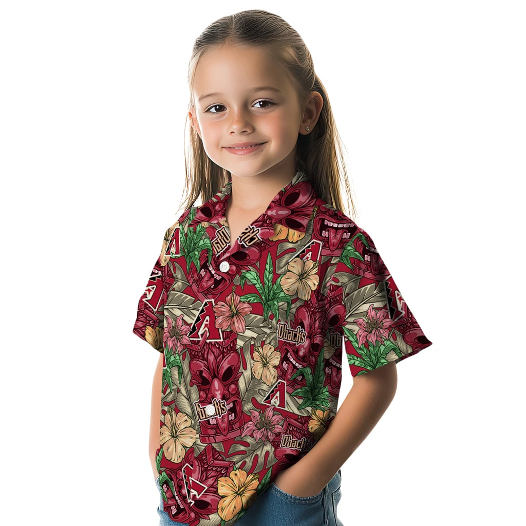 Arizona Diamondbacks Hawaiian Shirt - Hibiscus Tiki Jungle | Moonbestprint