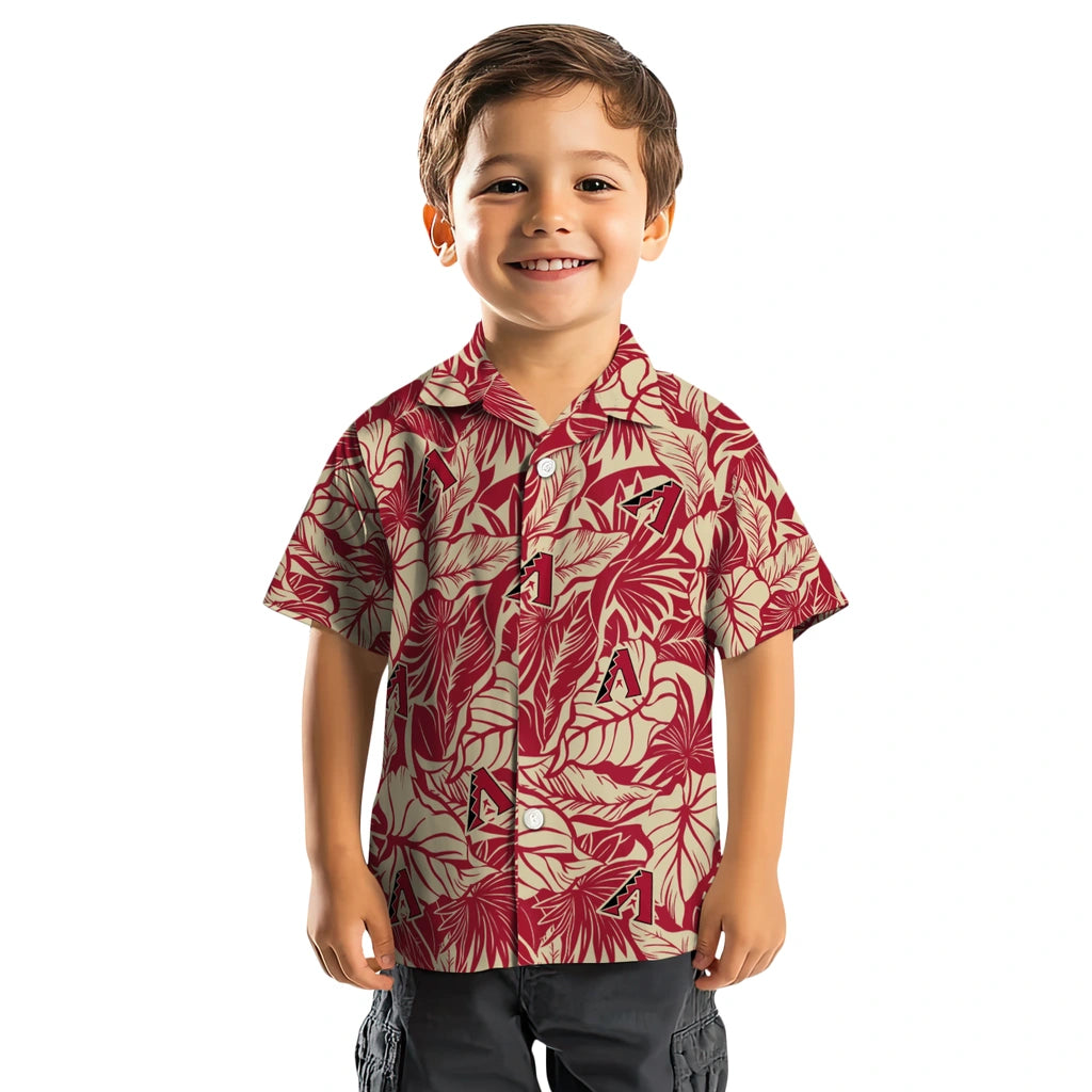 Arizona Diamondbacks Hawaiian Shirt - Monstera Layer | Moonbestprint