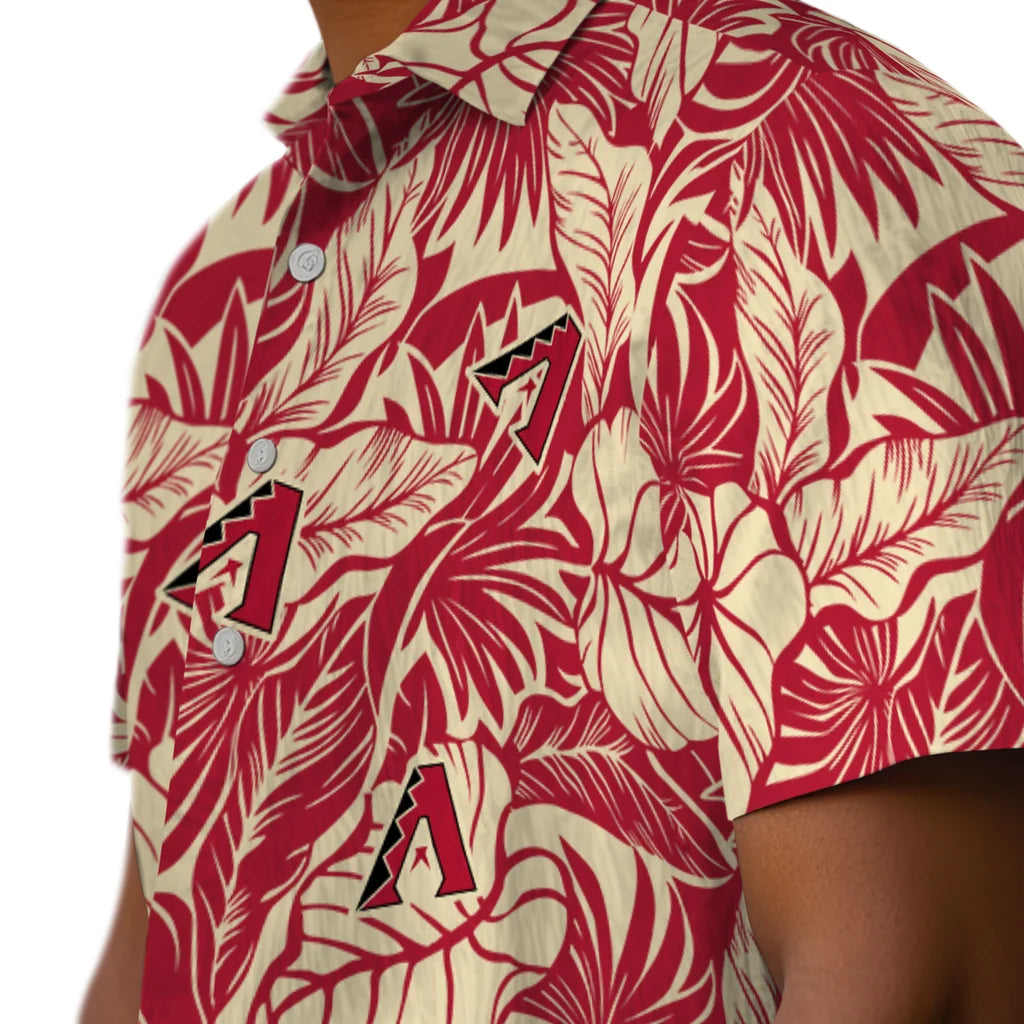 Arizona Diamondbacks Hawaiian Shirt - Monstera Layer | Moonbestprint
