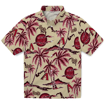 Arizona Diamondbacks Hawaiian Shirt - Palm Sunset | Moonbestprint