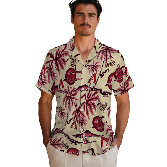 Arizona Diamondbacks Hawaiian Shirt - Palm Sunset | Moonbestprint