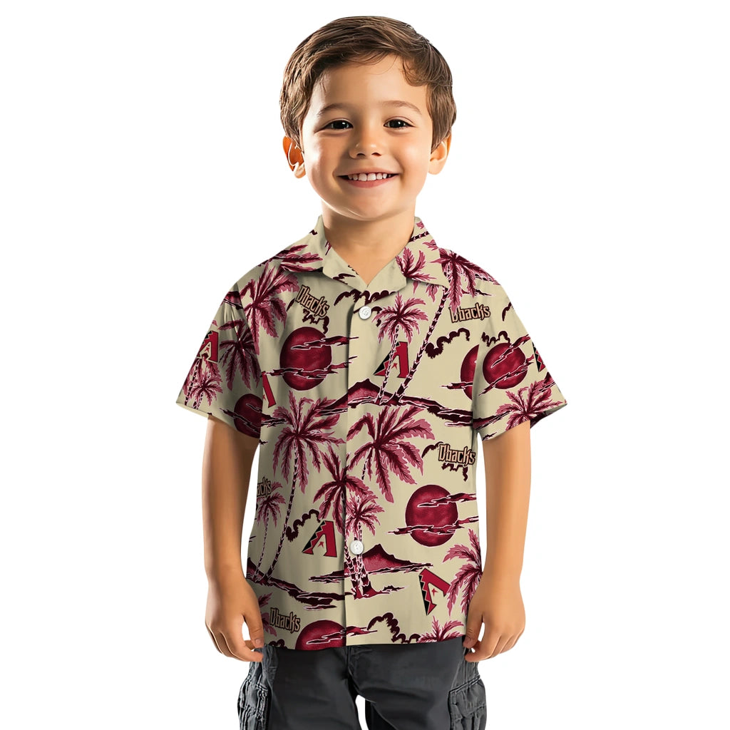 Arizona Diamondbacks Hawaiian Shirt - Palm Sunset | Moonbestprint