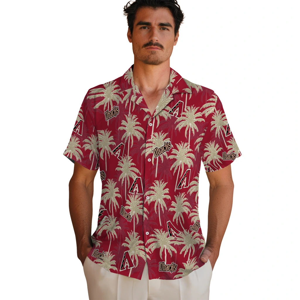 Arizona Diamondbacks Hawaiian Shirt - Palm Tree Motif | Moonbestprint