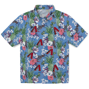 Arizona Diamondbacks Hawaiian Shirt - Pineapple Bouquet | Moonbestprint
