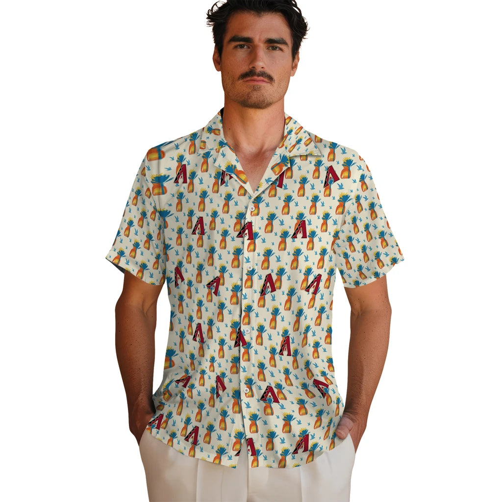 Arizona Diamondbacks Hawaiian Shirt - Pineapple Delight | Moonbestprint