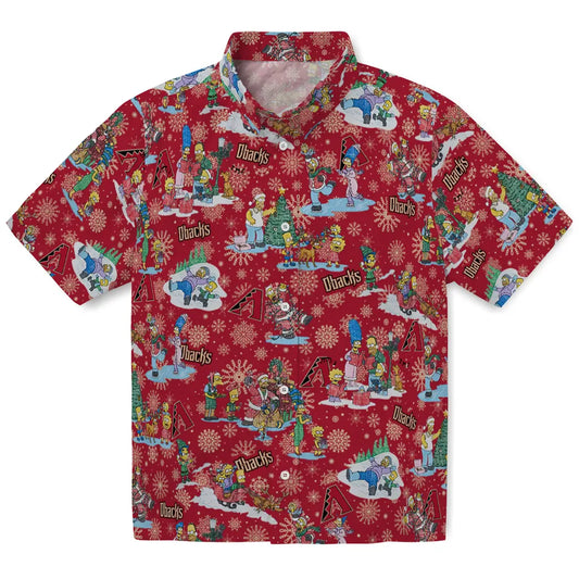 Arizona Diamondbacks Hawaiian Shirt - Simpsons Christmas | Moonbestprint