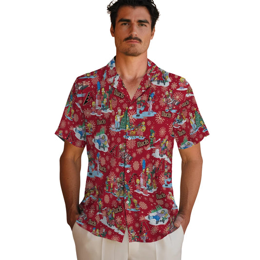 Arizona Diamondbacks Hawaiian Shirt - Simpsons Christmas | Moonbestprint