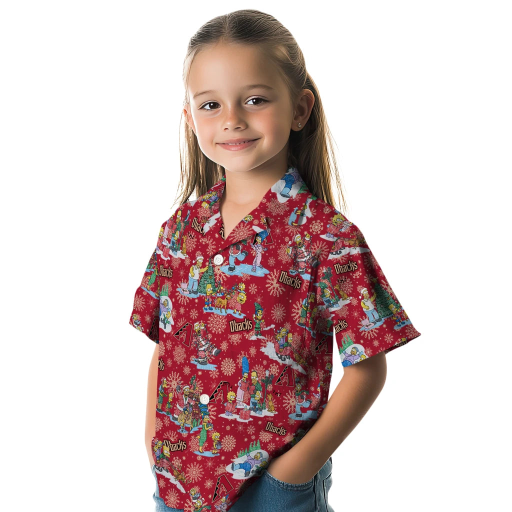 Arizona Diamondbacks Hawaiian Shirt - Simpsons Christmas | Moonbestprint
