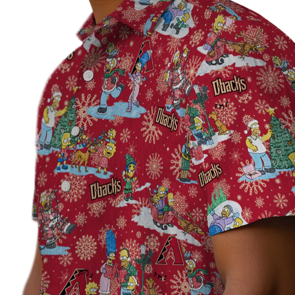 Arizona Diamondbacks Hawaiian Shirt - Simpsons Christmas | Moonbestprint