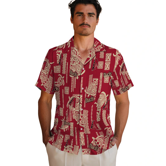 Arizona Diamondbacks Hawaiian Shirt - Turtle Lines | Moonbestprint