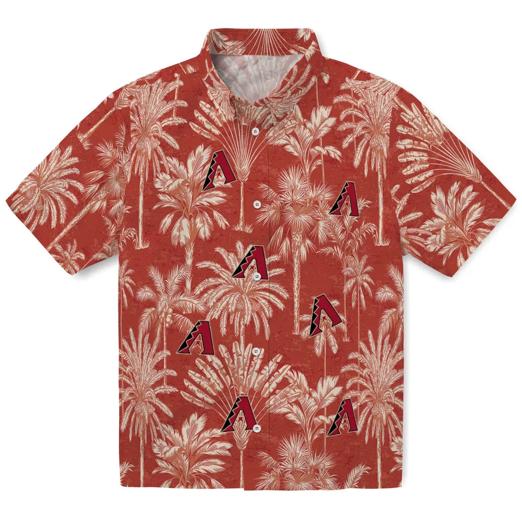 Arizona Diamondbacks Hawaiian Shirt - Vintage Palm Tree | Moonbestprint