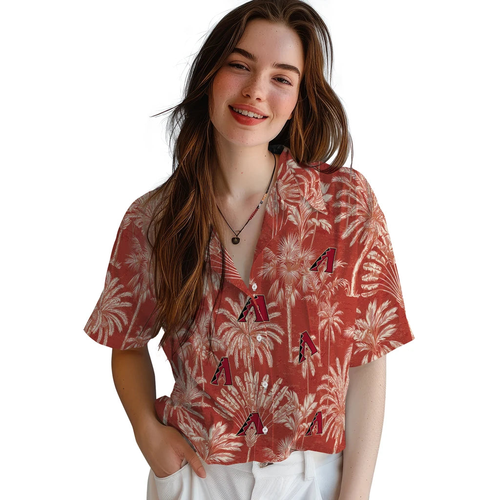 Arizona Diamondbacks Hawaiian Shirt - Vintage Palm Tree | Moonbestprint