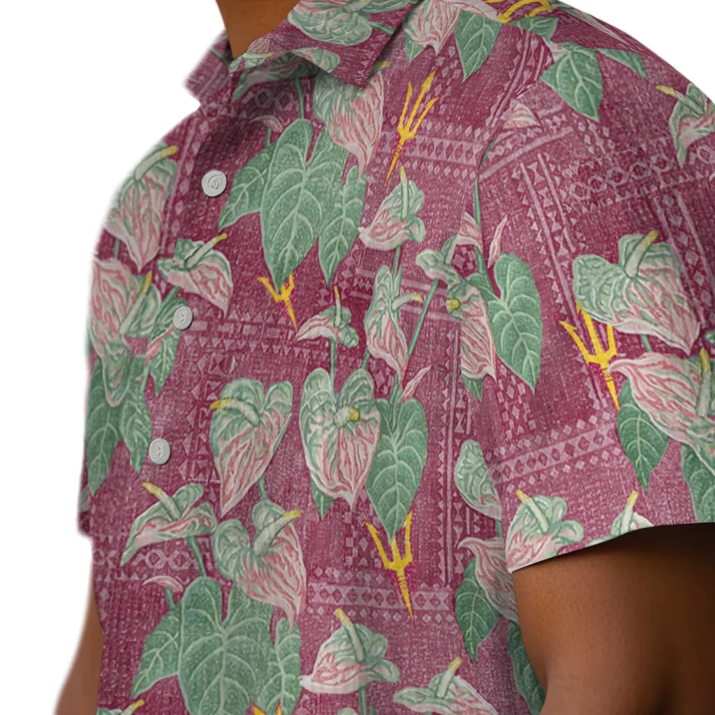 Arizona State Sun Devils Hawaiian Shirt - Anthurium Overlay | Moonbestprint