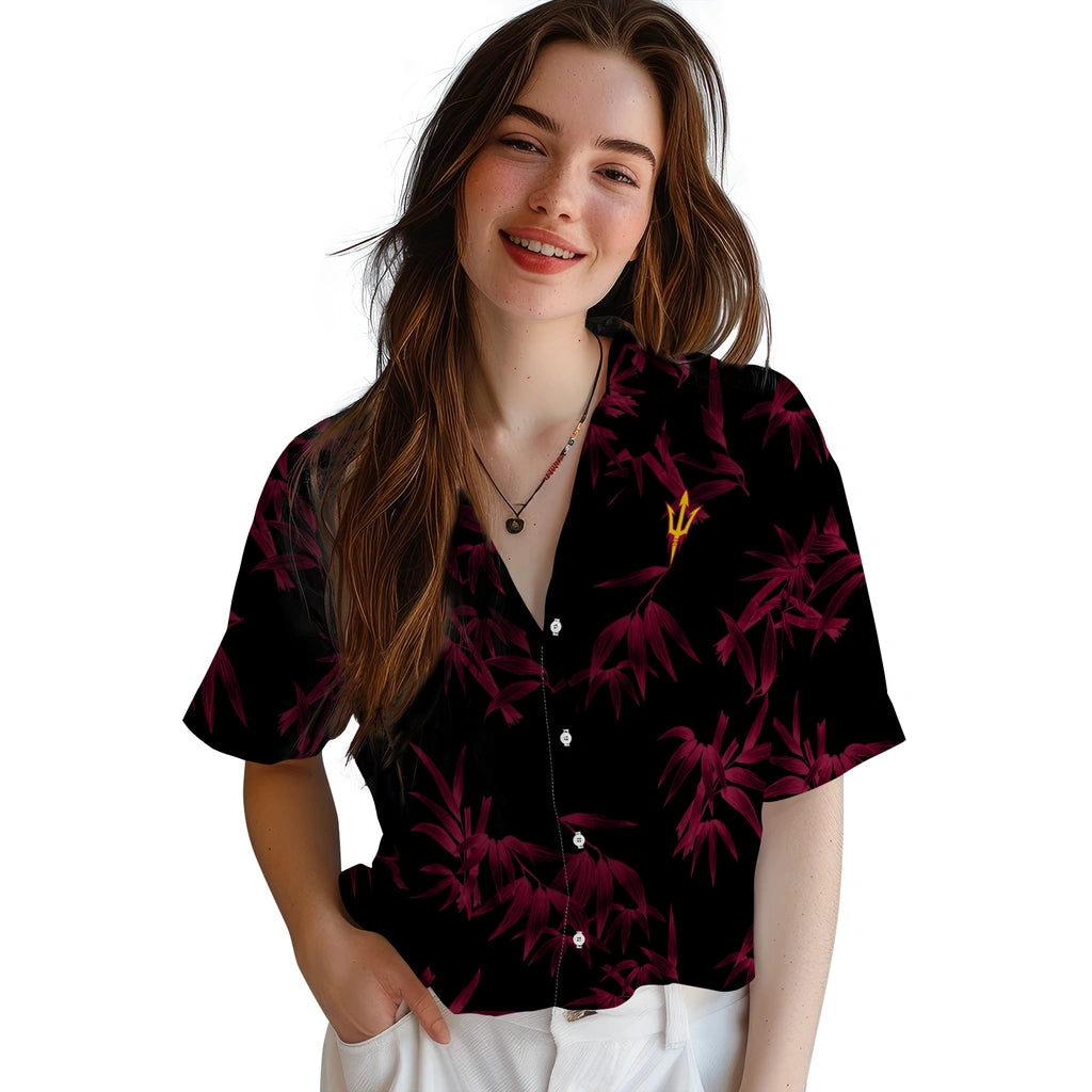 Arizona State Sun Devils Hawaiian Shirt - Bamboo Branches | Moonbestprint