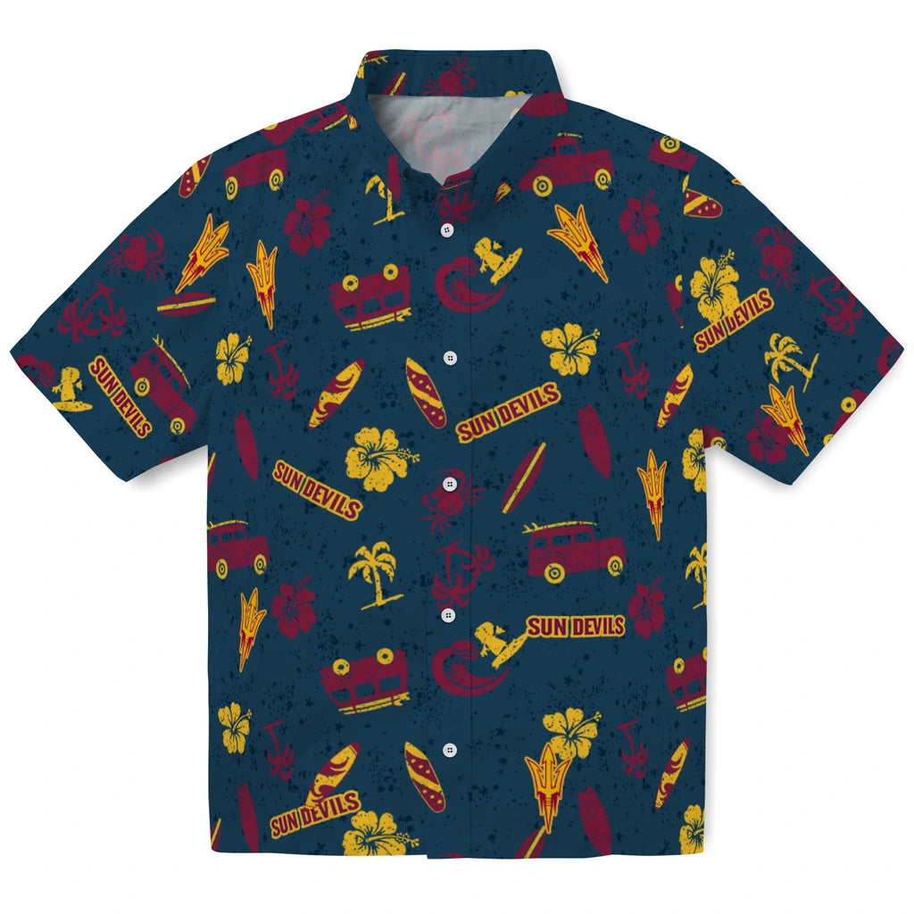 Arizona State Sun Devils Hawaiian Shirt - Beach Vibe | Moonbestprint