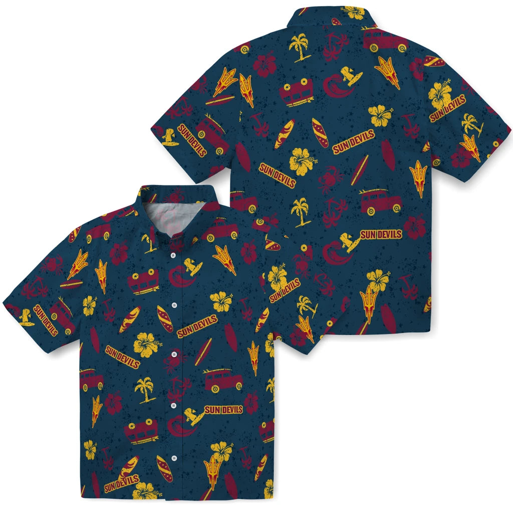 Arizona State Sun Devils Hawaiian Shirt - Beach Vibe | Moonbestprint