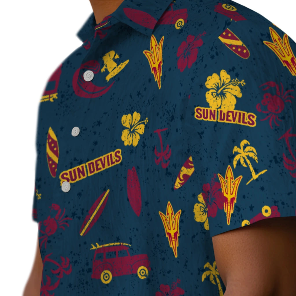 Arizona State Sun Devils Hawaiian Shirt - Beach Vibe | Moonbestprint