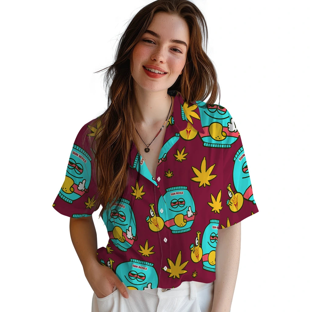 Arizona State Sun Devils Hawaiian Shirt - Chill Vibe | Moonbestprint