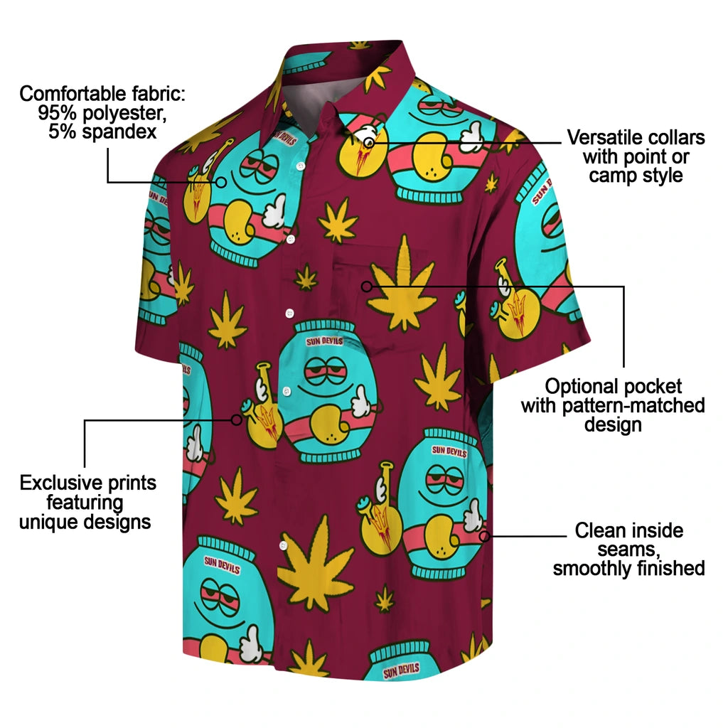 Arizona State Sun Devils Hawaiian Shirt - Chill Vibe | Moonbestprint