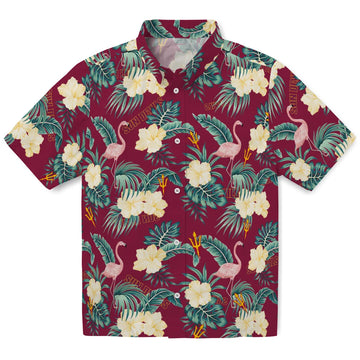 Arizona State Sun Devils Hawaiian Shirt - Flamingo and Hibiscus | Moonbestprint