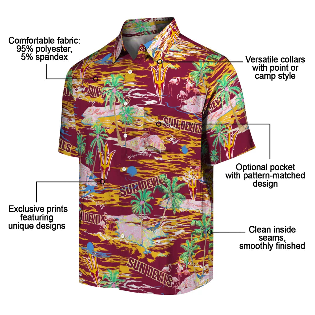Arizona State Sun Devils Flamingo Retreat 2026 Hawaiian Shirt – Moonbestprint